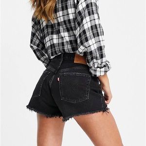 Levi's 501 Original denim shorts in washed black